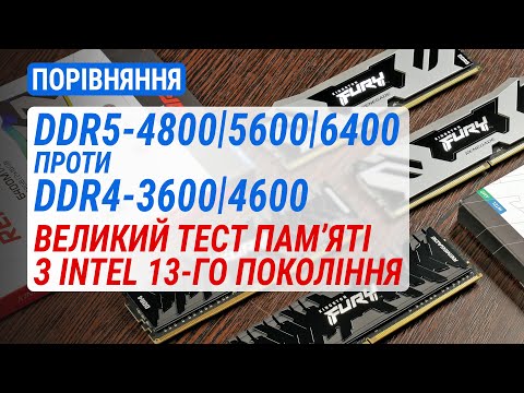 Видео: DDR4-3600/4600 проти DDR5-4800/5600/6400 на платформі Intel LGA1700 з Palit GeForce RTX 4090