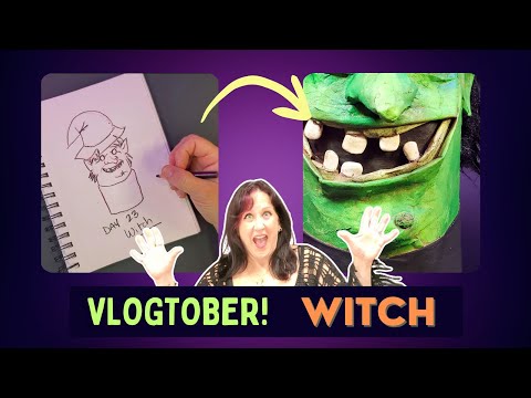 Видео: 31 монстр за 31 день. Как сделать ведьму из папье-маше. Vlogtober, день 23.