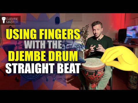 Видео: Использование пальцев при игре на барабане джембе — прямой ритм