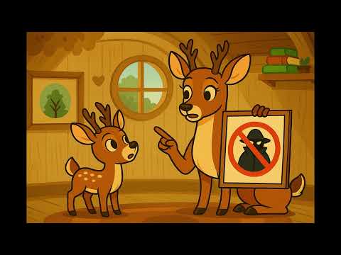 Видео: Оленятко та небезпечний незнайомець 🦌 | Не всі, хто посміхаються, — друзі | Повчальна казка