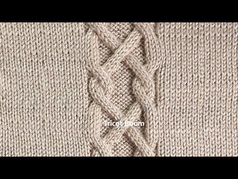 Видео: Декоративная ложная шнуровка из жгутов. Вязание спицами.