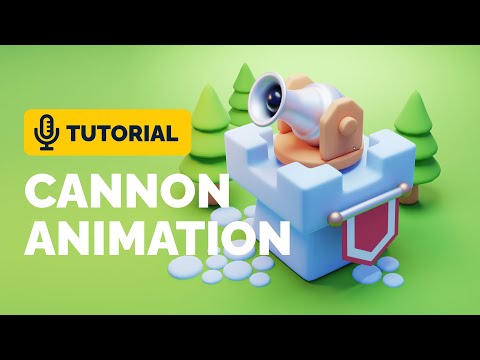 Видео: Урок по анимации стрельбы из пушки в Blender | Полигональная взлетно-посадочная полоса