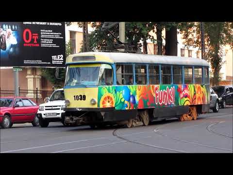 Видео: Трамваи в Алмате, Казахстан Trams in Almaty, Kazakhstan (streetcars)