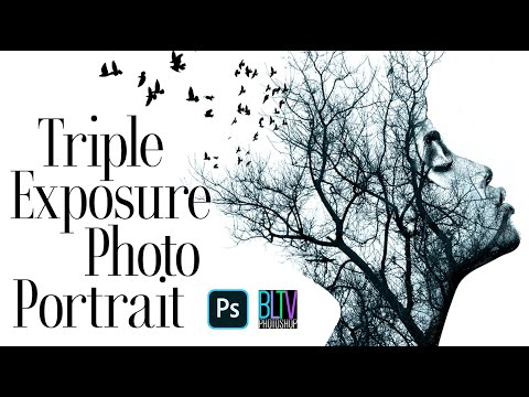 Видео: Photoshop: создайте мощный ФОТОпортрет с ТРОЙНОЙ экспозицией!