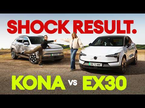 Видео: Volvo EX30 против Hyundai Kona Electric: шокирующий результат! | Electrifying.com