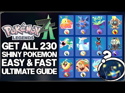 Видео: Pokemon Legends Z-A - Как быстро получить 100% блестящих покемонов - Все дикие зоны и области, лу...