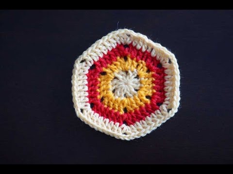 Видео: Простой шестиугольный мотив крючком / Simple crochet hexagon