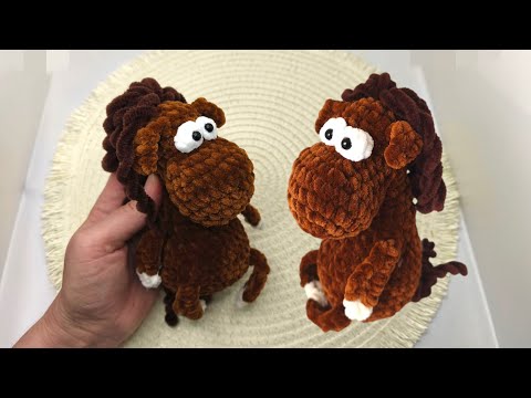 Видео: 🐎 Лошадка вязаная крючком - Horse crochet / Мастер Класс