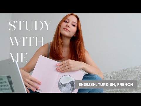 Видео: УЧИСЬ СО МНОЙ | 3 ЯЗЫКА | 🇺🇸🇹🇷🇫🇷 | STUDY WITH ME