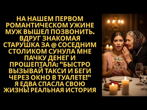 Видео: На романтическом ужине старушка сунула мне деньги и прошептала: «Беги!». Позже я узнала, почему...