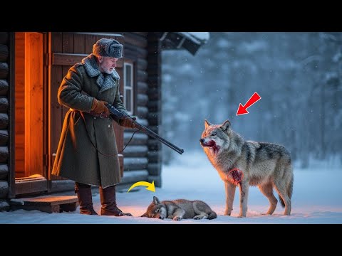 Видео: «Память вела раненую волчицу сквозь метель — к дому старика, которого она помнила»