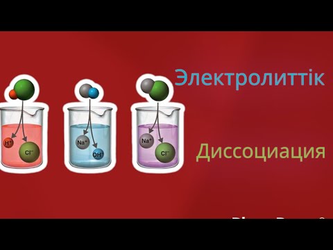 Видео: Ерітіндідегі иондар қозғалысы. ЭЛЕКТРОЛИТТІК ДИССОЦИАЦИЯ