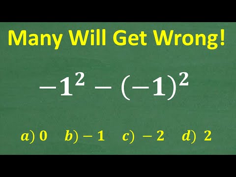 Видео: –1 в квадрате минус (– 1) в квадрате =? ПРОСТАЯ математическая задача, которую МНОГИЕ решат НЕПРА...