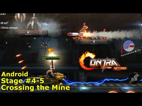 Видео: Level 4-5. Crossing The Mine. Прохождение игры Contra Returns на Android