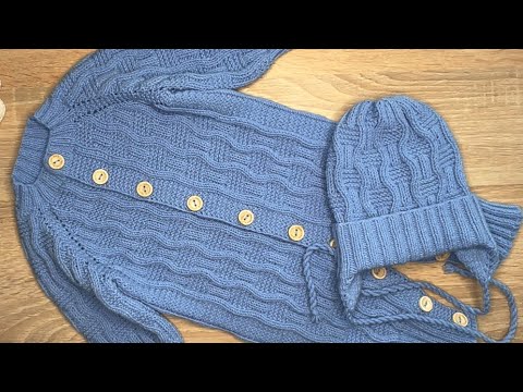 Видео: МК Вязание комбинезона МЕЧТА для детей от 0 до 3 месяцев. 7 часть.