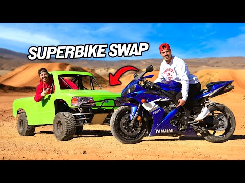 Видео: Установка двигателя от супербайка в этот мини-трофейный грузовик