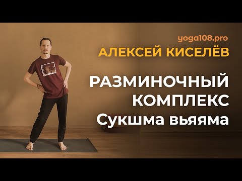 Видео: Разминочный комплекс (сукшма вьяяма) с Алексеем Киселёвым Студия Йога108