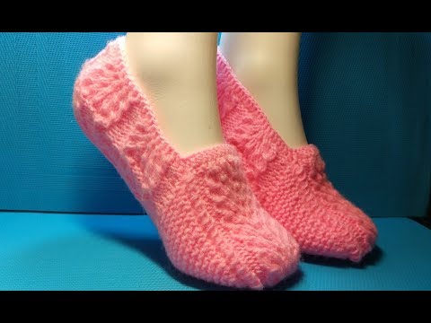 Видео: АЖУРНЫЕ ТАПОЧКИ СПИЦАМИ. МАСТЕР КЛАСС #339