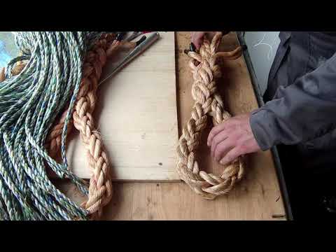 Видео: Гаша, 8 ми прядный канат.  8-Strand Eye Splice