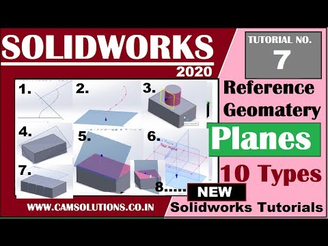 Видео: Учебное пособие по SOLIDWORKS: 10 типов плоскостей в SOLIDWORKS 2020 | Плоскости |