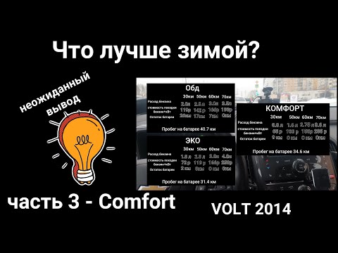 Видео: Какой режим климата самый оптимальный зимой Fan only, Eco, Comfort? часть 3. Chevrolet Volt 2014