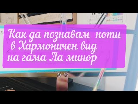 Видео: Как да познавам  ноти в Хармоничен вид на гама Ла минор/ Слухово упражнение 1 по Солфеж