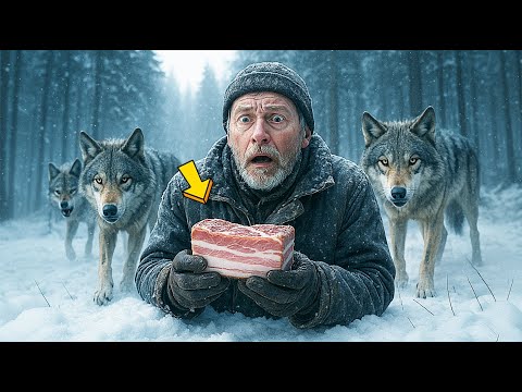 Видео: ВОЛКУ ОН ОТДАЛ ПОСЛЕДНИЙ КУСОК МЯСА... И НЕ ЗНАЛ, ЧТО ЗА НИМ НАБЛЮДАЕТ ВСЯ ГОЛОДНАЯ СТАЯ!