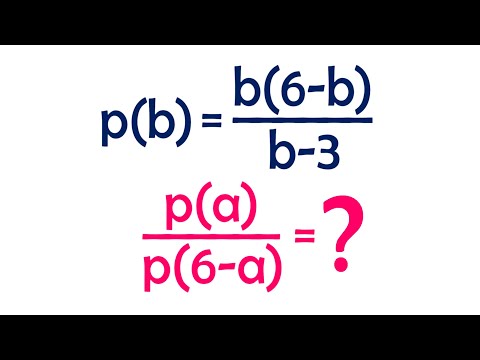 Видео: Найдите значение выражения (p(a))/(p(6-a)), если p(b)=(b(6-b))/(b-3)