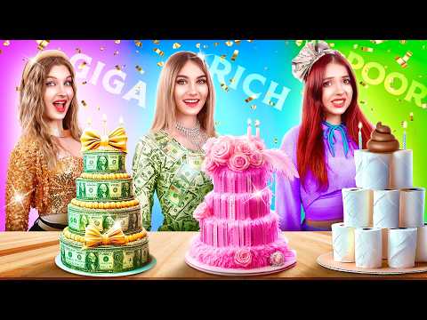 Видео: Бедная vs Богатая vs Гига Богатая Девушка! Кто Устроил Лучший День Рождения?