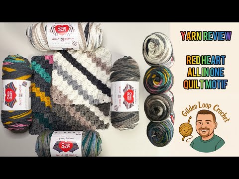 Видео: Обзор пряжи - мотив для лоскутного шитья «Красное сердце» (с образцами) — НОВИНКА!! #redheart