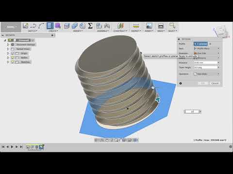 Видео: Уроки Fusion 360: шестерни и резьбы. Fusion 360 Tutorial: How to Model Gears and Threads