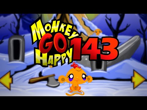 Видео: Игра "Счастливая Обезьянка 143" (Monkey GO Happy 143) - прохождение
