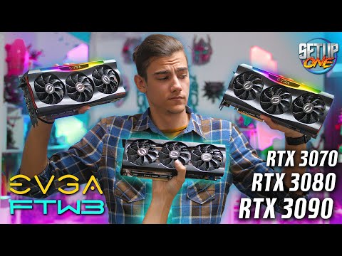 Видео: EVGA FTW3 3090, 3080 & 3070 Сравнение - Setup One