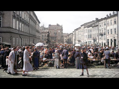 Видео: Przedwojenny Lwów w kolorze, довоєнний Львів у кольорі