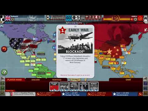 Видео: Twilight Struggle (Сумеречная Борьба) с комментариями по ходу #2: когда думал, что проиграл 5-й ход