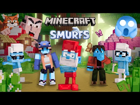 Видео: 🧞‍♀️🍄 Майнкрафт, но МЫ СТАЛИ СМУРФИКАМИ на 24 часа в карте Smurfs!