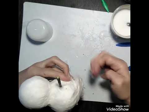 Видео: Снеговик из ваты.  2 часть. Простой