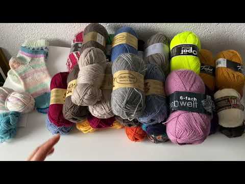 Видео: Вся моя носочная пряжа.МНОГО.....#sockenwolle #socken #носочнаяпряжа