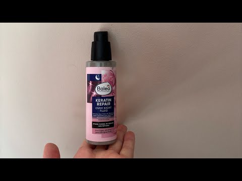 Видео: Нощен флуид за коса #professional keratin repair over night fluid #hair #balea 