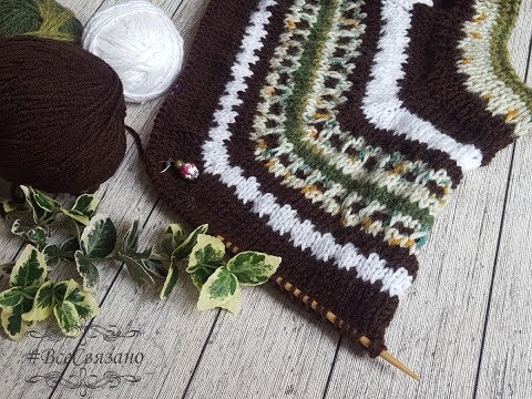 Видео: Схема вязания Узор ПСЕВДОЖАККАРД (или ленивый жаккард) спицами.