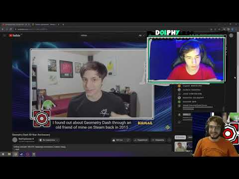 Видео: ДОЛЬФИ и ВЕРНАМ смотрят видео про 10-ЛЕТИЕ GEOMETRY DASH