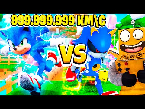 Видео: МЕТАЛЛИЧЕСКИЙ СОНИК ПРОТИВ СОНИКА В РОБЛОКС! НУБ И ПРО ВИДЕО ROBLOX Sonic Speed Simulator