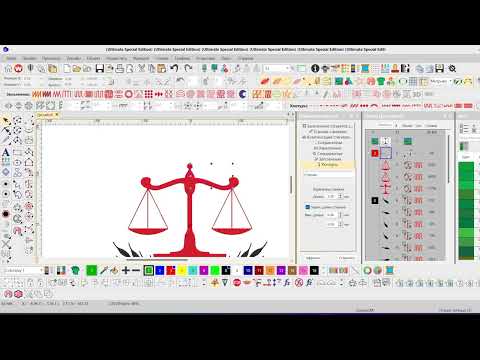 Видео: Отрисовка весов правосудия в Wilcom 4.2 / Digitizing the Scales of Justice in Wilcom 4.2