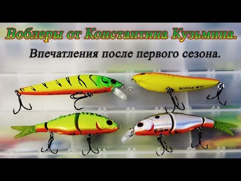 Видео: Воблеры от Константина Кузьмина. Впечатления после первого сезона.