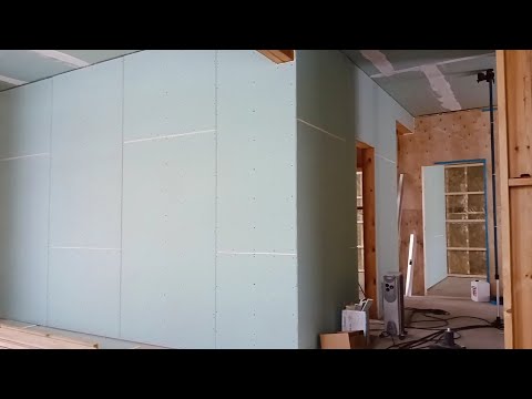 Видео: обрешетка, ГКЛ на стены