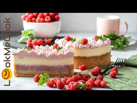 Видео: ЧИЗКЕЙК МАЛИНА И МИНДАЛЬ