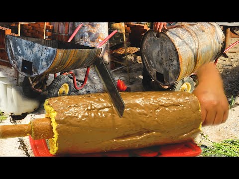 Видео: Сделай сам DIY Тележка из Бочки 200 литр! Много Слоёный торт Баумкухен для Чайного стола!
