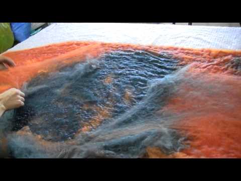 Видео: ✿Валяный шарф c элементами шелка✿Нина Демидова