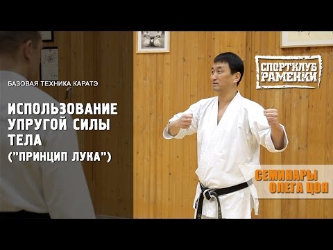 Видео: Каратэ Шотокан. Уроки Олега Цоя. Использование упругой силы тела ("Принцип лука")