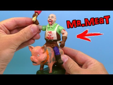 Видео: Лепим Мистера Мита и его Свинью из игры Mr. Meat